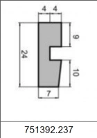 Профиль П-образный силиконовый 751392.237